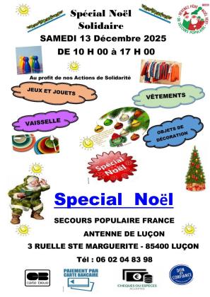 Braderie solidaire de jouets de Noël - Luçon