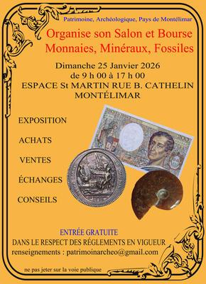 Bourse monnaies, minéraux et fossiles - Montélimar