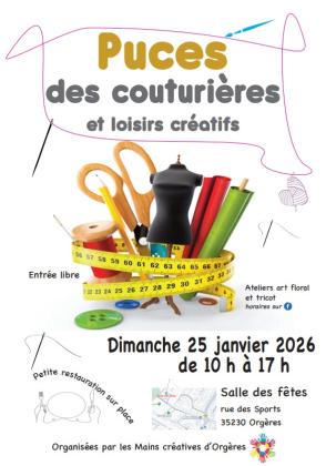 Puces des couturières et loisirs créatifs - Orgères