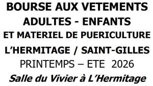 Bourse aux vêtements printemps-été et matériel puériculture - L'Hermitage