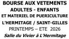Bourse aux vêtements printemps-été et matériel puériculture - L'Hermitage