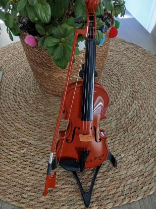 Petit violon musical marron