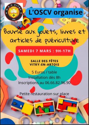 Bourse aux jouets, livres et articles de puériculture - Vitry en Artois