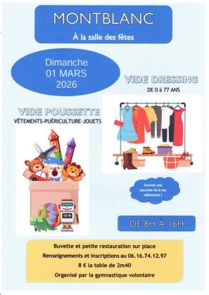 Vide poussette et vide dressing - Montblanc