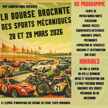 Bourse/brocante des sports mécaniques - Marignier