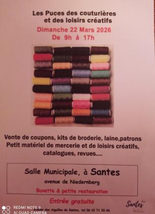les Puces des Couturières et des Loisirs Créatifs 59211 SANTES