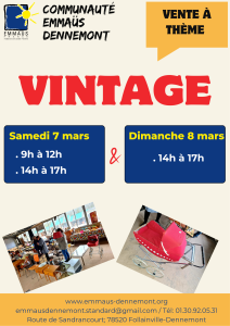 Vente Emmaüs sur le thème du vintage - Follainville-Dennemont