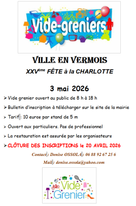 XXVI FETE A LA CHARLOTTE - Ville-en-Vermois