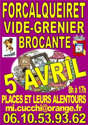 Brocante, Vide-greniers - Forcalqueiret