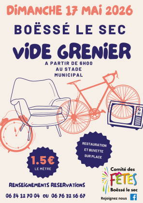 Vide-greniers - Boëssé-le-Sec