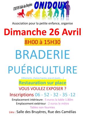 Braderie puériculture - Crevin