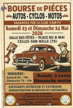 Bourse d'échanges autos, motos - Celles-sur-Belle