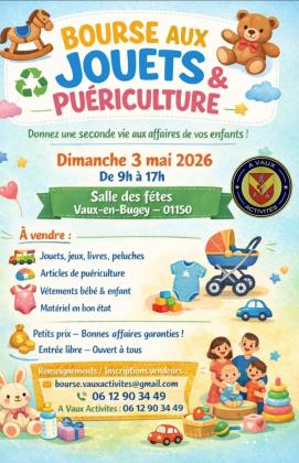 Bourse aux jouets, Bourse à la puériculture - Vaux-en-Bugey