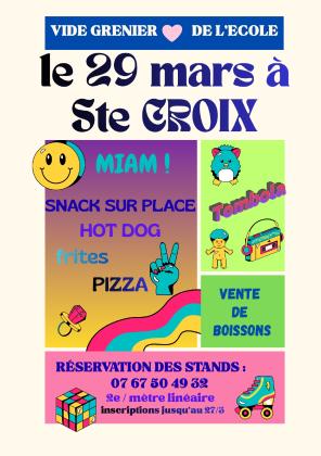 Vide grenier de lécole de Sainte Croix