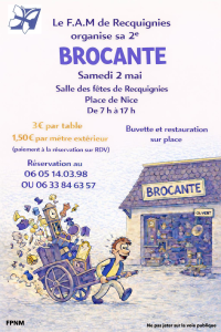 Le FAM organise sa 2ème Brocante