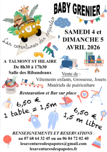 Bourse à la puériculture, jouets, vêtements 0-16 ans - Talmont-saint-Hilaire
