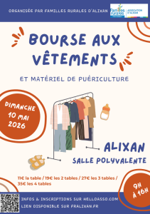 Bourse aux vêtements et matériel de puériculture - Alixan
