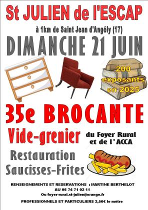 35ème Brocante, vide-greniers - Saint-Julien-de-l'Escap