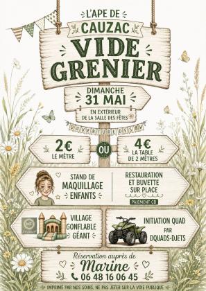 Vide grenier Cauzac