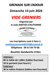 Vide-greniers - Grenade-sur-l’Adour