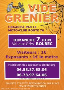Vide greniers Motoclub Route76