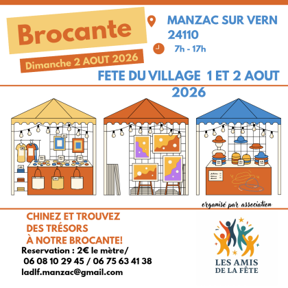 Brocante, Vide-greniers - Manzac-sur-Vern