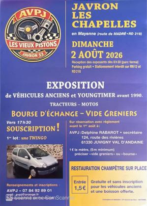 Vide-greniers, bourse d'échanges autos motos anciennes - Javron-les-Chapelles