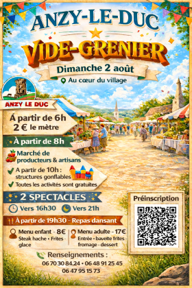 Brocante, Vide-greniers - Anzy-le-Duc