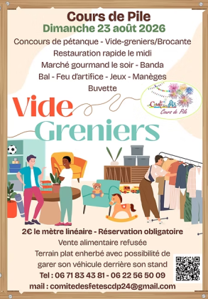 Brocante, Vide-greniers - Cours-de-Pile