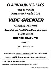 Vide-greniers - Clairvaux-les-Lacs