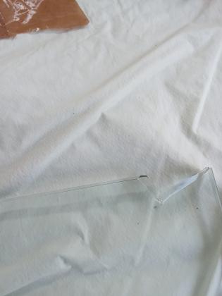 Etagère en verre transparent