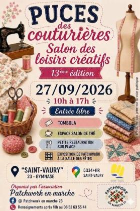 Puces des couturières, salon des loisirs créatifs - Saint-Vaury