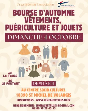 Bourse de vêtements, puériculture, jouets - Saint-Michel-de-Volangis