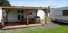 Mobil-home saisonnier-ouvrier au camping du moulin de Bellegarde