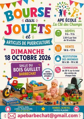 Bourse aux jouets et articles de puériculture