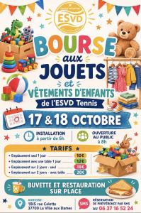 Bourse jouets Esvd tennis la ville aux dames