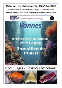 Bourse exposition coquillages, minéraux et fossiles - Vannes