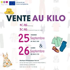 Vente au kilo de vêtements, chaussures et linge de maison