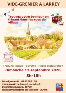 Vide Grenier à Larrey (Côte d'Or)