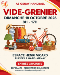 Vide-grenier de l’AS Genay Handball à Genay