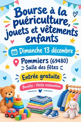 Bourse à la puériculture, jouets et vêtements enfant