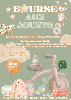 Bourse aux jouets, vêtements, puériculture - Louplande