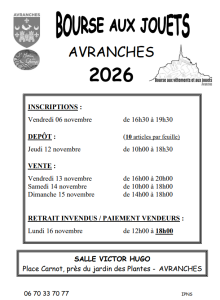 Bourse aux jouets - Avranches
