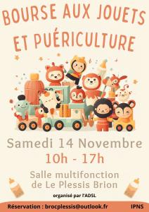 Bourse aux jouets et puériculture - Le Plessis-Brion